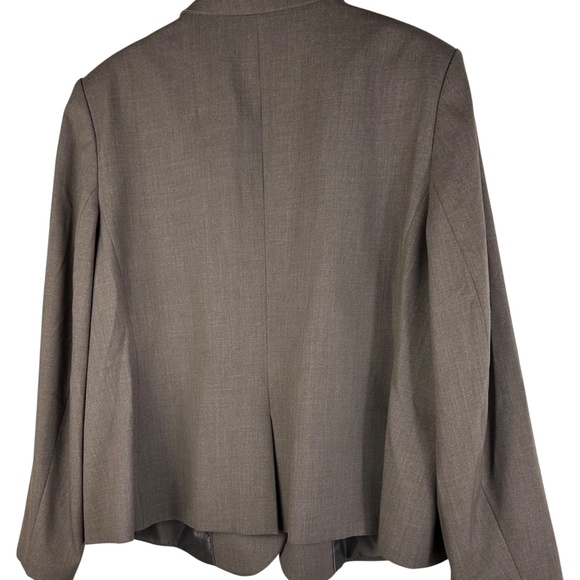 Calvin Klein Blazer Jacket Coat Sz 24W 3X Brown Career Academia Preppy 2 Button - Picture 3 of 5